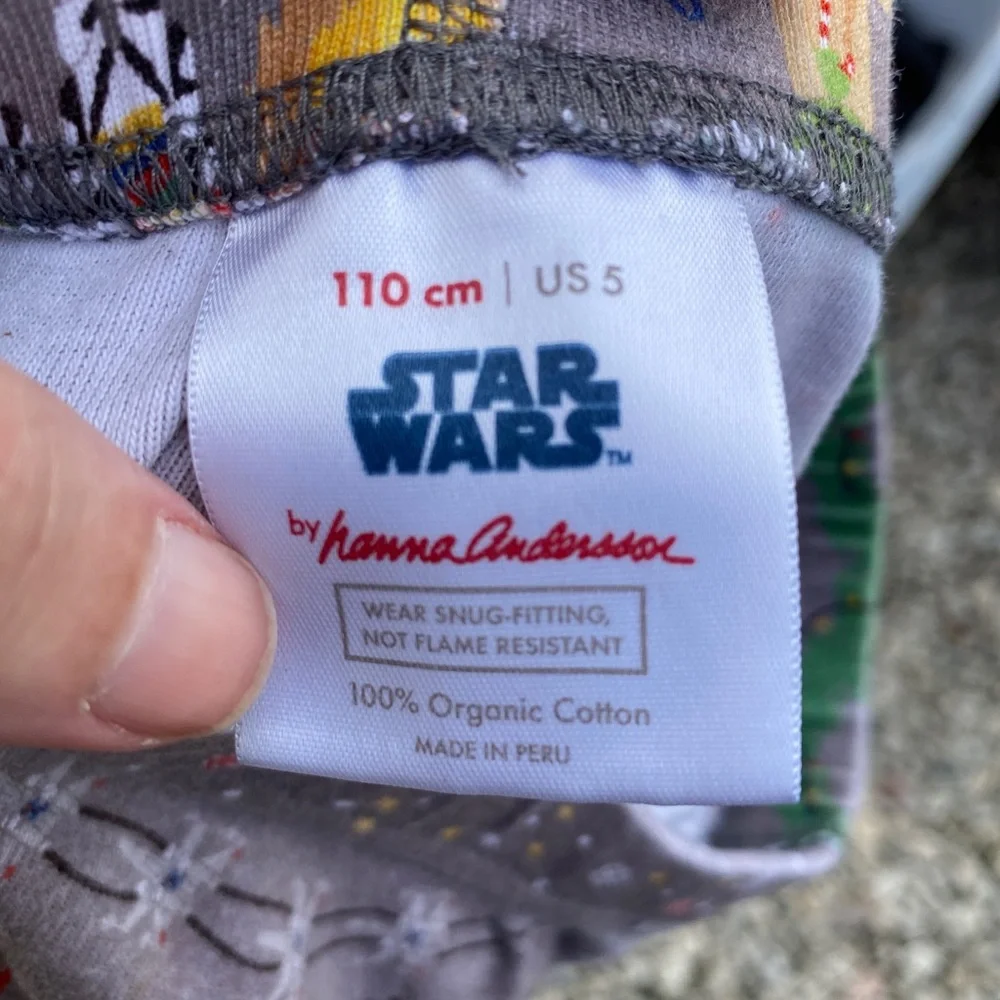 HANNA ANDERSSON star wars holiday pajama bottoms christmas organic cotto… - Picture 4 of 4